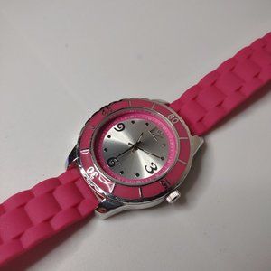 Pink Analog Watch With Rubber Band